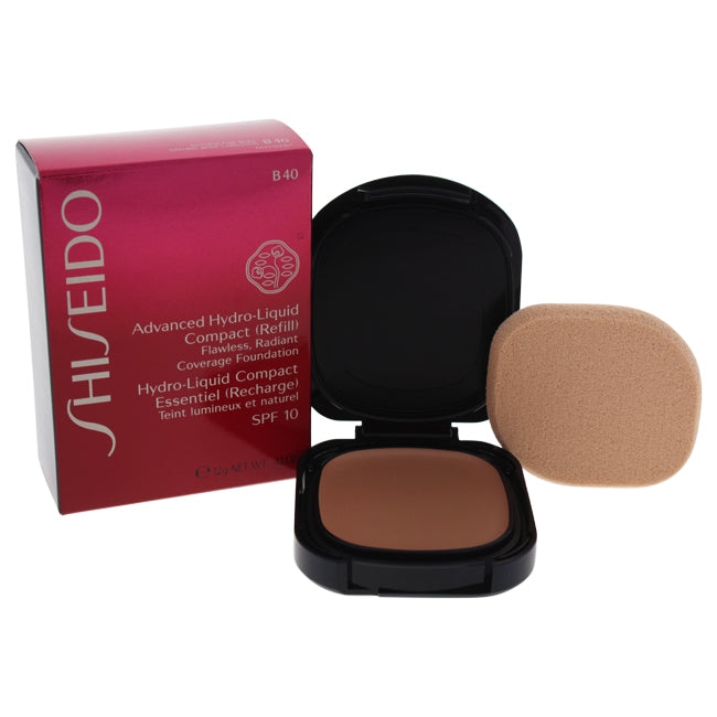 Shiseido Advanced Hydro-Liquid Compact SPF 10 - # B40 Natural Fair Beige by Shiseido for Women - 0.42 oz Foundation (Refill)