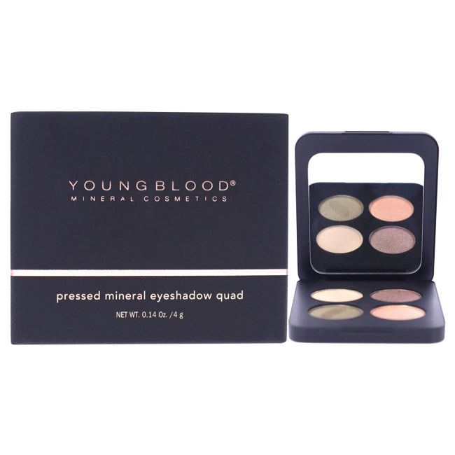 Youngblood Pressed Mineral Eyeshadow Quad - Gemstones by Youngblood for Women - 0.14 oz Eye Shadow
