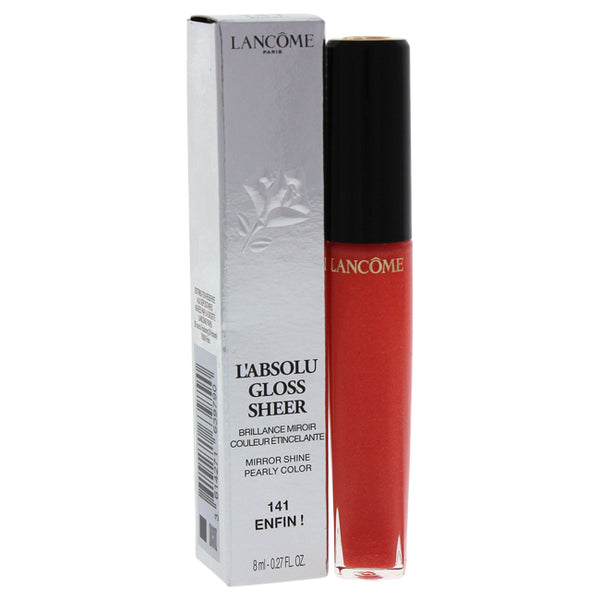 Lancome LAbsolu Gloss Sheer Lip Gloss - # 141 Enfin! by Lancome for Women - 0.27 oz Lip Gloss