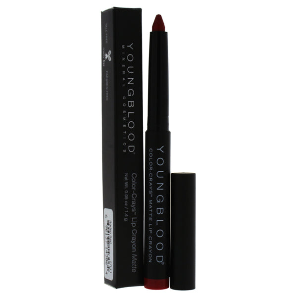 Youngblood Color-Crays Lip Crayon Matte - Rodeo Red by Youngblood for Women - 0.05 oz Lipstick