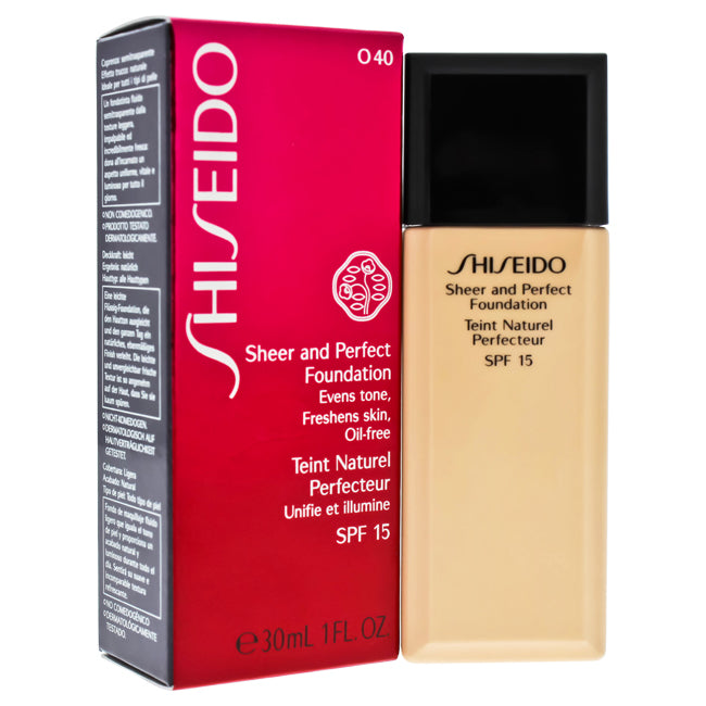 Shiseido Sheer and Perfect Foundation SPF 15 - # O40 Natural Fair Orchre by Shiseido for Women - 1 oz Foundation