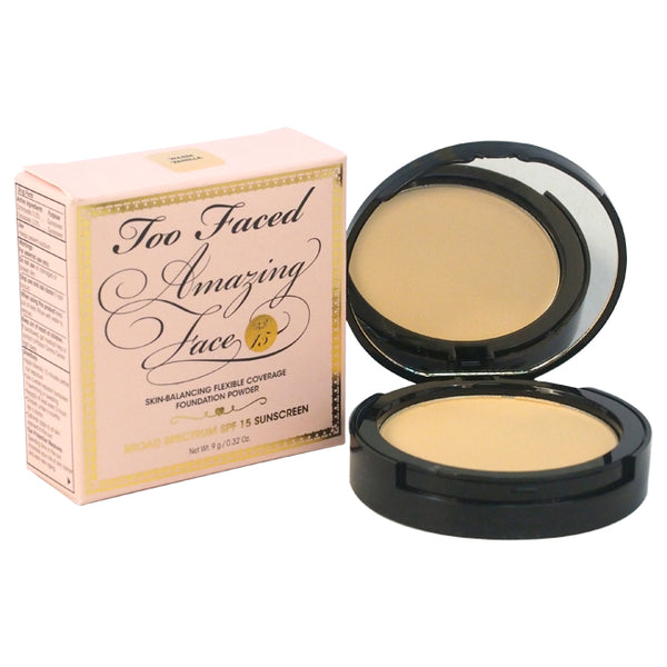 Too Faced Amazing Face SPF 15 Foundation Powder - Warm Vanilla by Too Faced for Women - 0.32 oz Powder