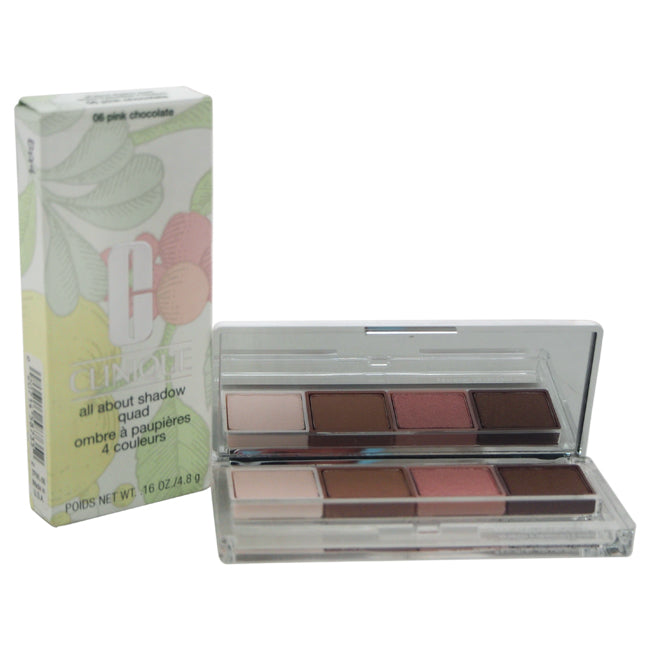 Clinique All About Shadow Quad - # 06 Pink Chocolate by Clinique for Women - 0.16 oz Eyeshadow