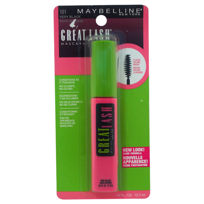 Maybelline Great Lash Mascara - # 101 Very Black by Maybelline for Women - 0.43 oz Mascara