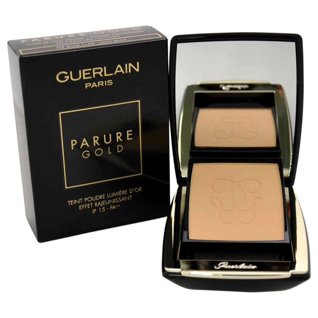 Guerlain Parure Gold Radiance Powder Foundation SPF15 - # 02 Beige Clair/Light Beige by Guerlain for Women - 0.35 oz Foundation (Refillable)