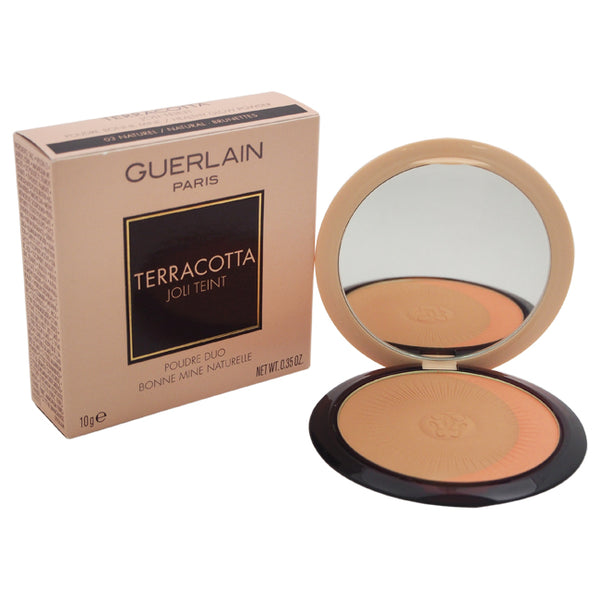 Guerlain Terracotta Joli Teint Natural Healthy Glow Powder Duo - # 03 Natural-Brunettes by Guerlain for Women - 0.35 oz Powder