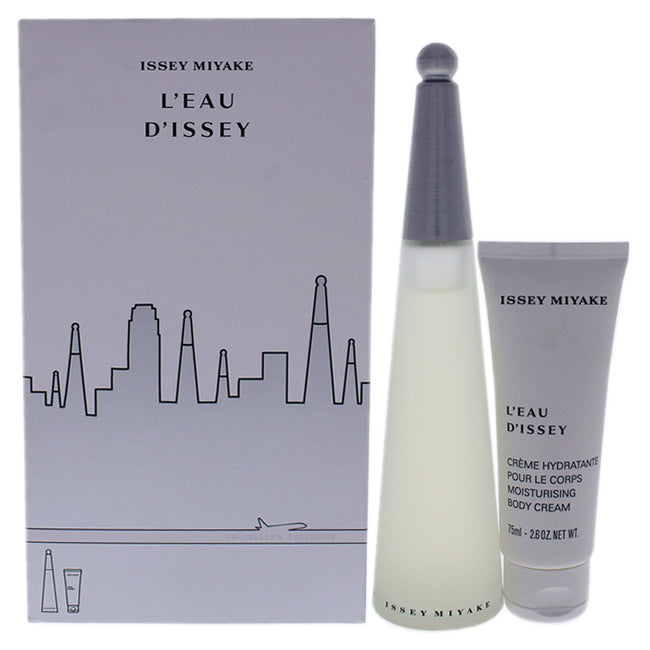 Issey Miyake Leau Dissey by Issey Miyake for Women - 2 Pc Gift Set 3.3oz EDT Spray, 2.6oz Moisturizing Body Cream