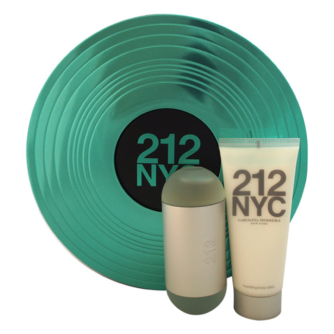 Carolina Herrera 212 by Carolina Herrera for Women - 2 Pc Gift Set 2oz EDT Spray, 3.4oz Hydrating Body Lotion