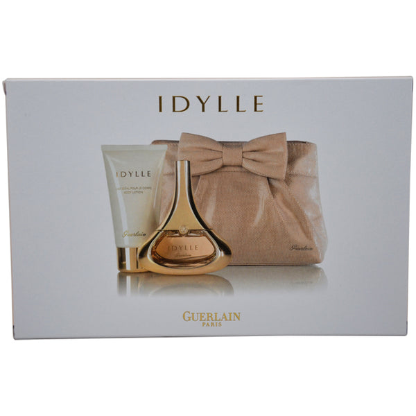 Guerlain Idylle by Guerlain for Women - 3 Pc Gift Set 1.7oz EDP Spray, 2.5oz Body Lotion, Bag