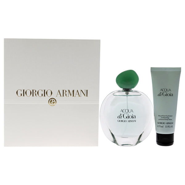 Giorgio Armani Acqua Di Gioia by Giorgio Armani for Women - 2 Pc Gift Set 3.4oz EDP Spray, 2.5oz Body Lotion