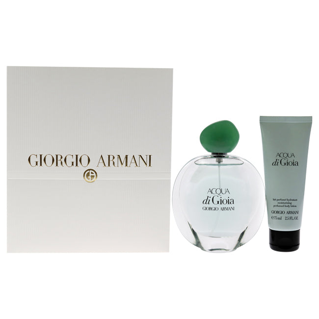 Giorgio Armani Acqua Di Gioia by Giorgio Armani for Women - 2 Pc Gift Set 3.4oz EDP Spray, 2.5oz Body Lotion