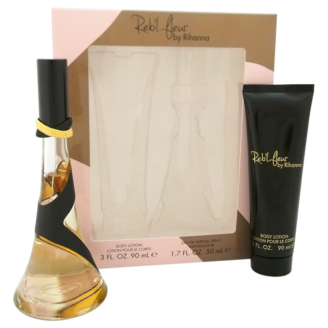 Rihanna Rebl Fleur by Rihanna for Women - 2 Pc Gift Set 1.7oz EDP Spray, 3oz Body Lotion