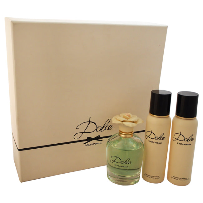 Dolce and Gabbana Dolce by Dolce and Gabbana for Women - 3 Pc Gift Set 2.5oz EDP Spray, 3.3oz Body Lotion, 3.3oz Shower Gel