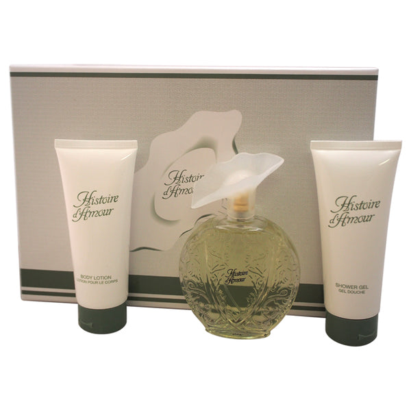 Aubusson Histoire DAmour by Aubusson for Women - 3 Pc Gift Set 3.4oz EDT Spray, 3.4oz Body Lotion, 3.4oz Shower Gel