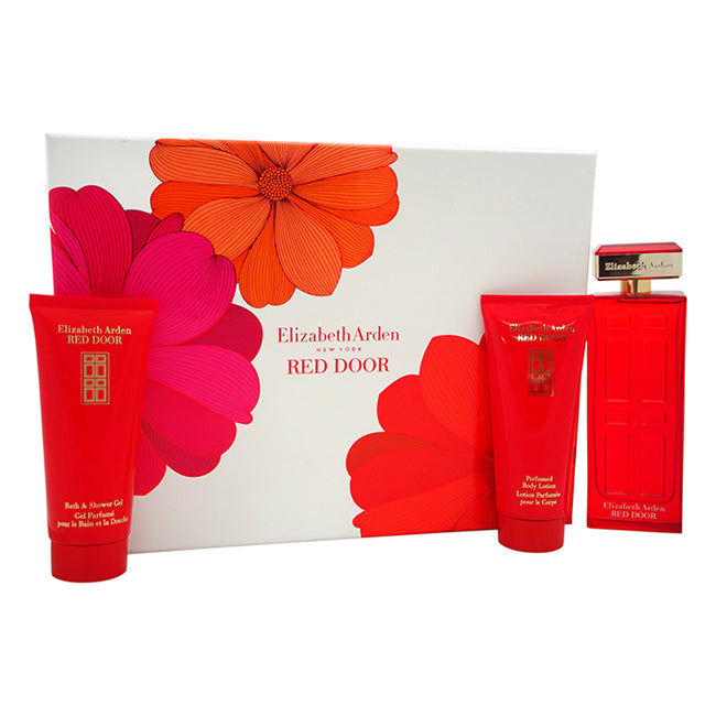 Elizabeth Arden Red Door by Elizabeth Arden for Women - 3 Pc Gift Set 3.3oz EDT Spray, 3.3oz Body Lotion, 3.3oz Bath & Shower Gel