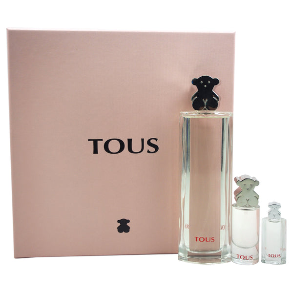 Tous Tous Silver by Tous for Women - 3 Pc Gift Set 3oz EDT Spray, 0.5oz EDT Spray, 0.15oz EDT Mini Splash