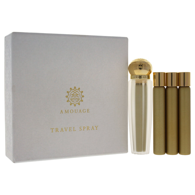 Amouage Jubilation 25 Travel Spray by Amouage for Women - 4 Pc Mini Gift Set 4 x 0.33 EDP Spray