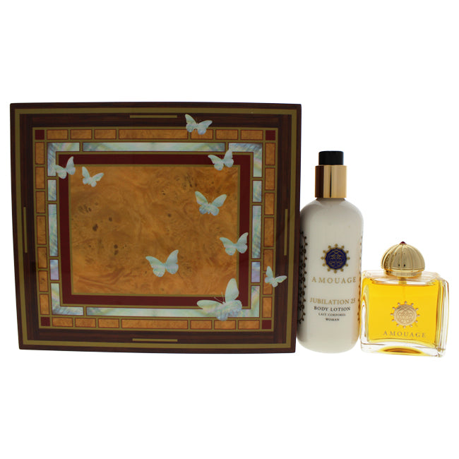 Amouage Jubilation 25 by Amouage for Women - 2 Pc Gift Set 3.4oz EDP Spray, 10.2oz Body Lotion