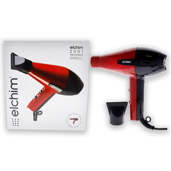 Elchim 2001 Classic Hair Dryer - Red-Black by Elchim for Women - 1 Pc Hair Dryer