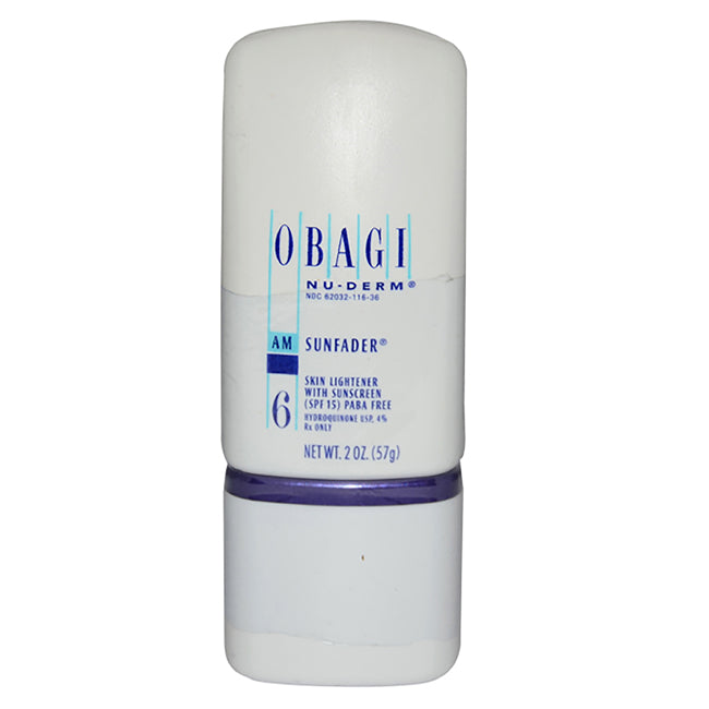 Obagi Obagi Nu-Derm #6 AM Sunfader Skin Lightener with Sunscreen SPF 15 by Obagi for Women - 2 oz Cream