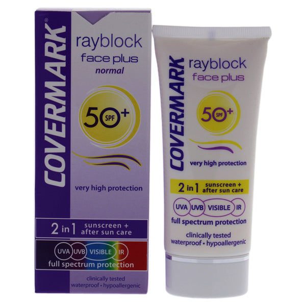 Covermark Rayblock Face Plus 2-in-1 Sunscreen Waterproof SPF50-Normal Skin by Covermark for Women - 1.69 oz Sunscreen
