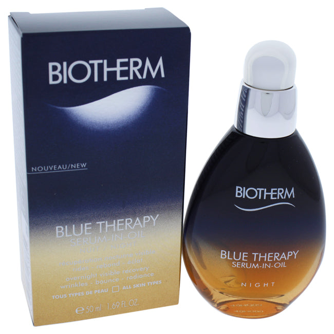 Biotherm Blue Therapy Serum-In-Oil Night by Biotherm for Women - 1.6 oz Serum