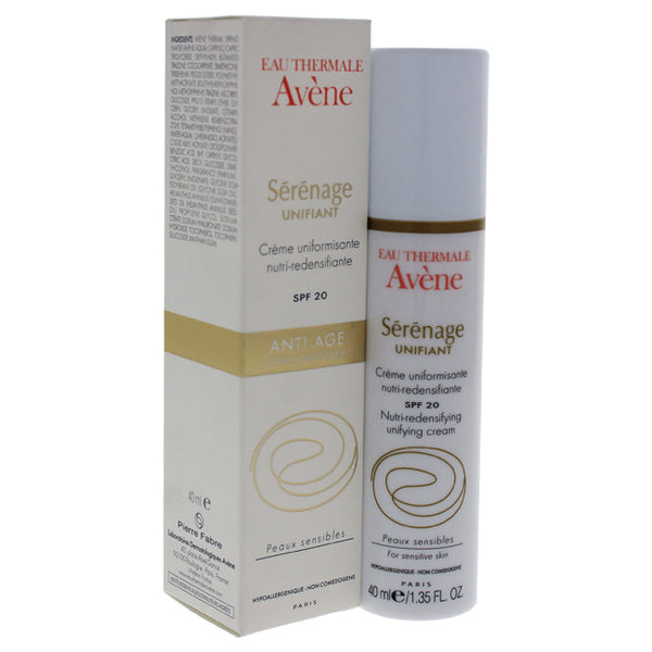 Avene Nutri-Redensifying Unifying Cream Spf 20 by Avene for Women - 1.35 oz Cream