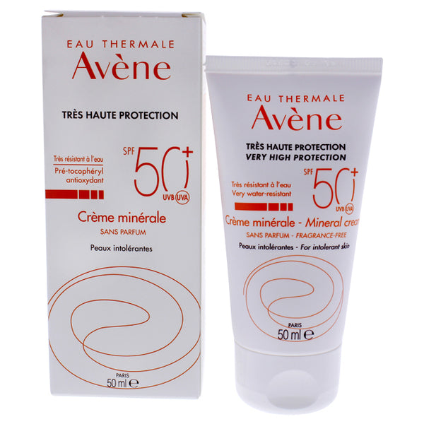 Avene Very High Protection Mineral Cream SPF 50 by Avene for Women - 1.69 oz Cream