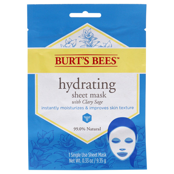 Burts Bees Hydrating Sheet Mask with Clary Sage by Burts Bees for Women - 0.33 oz Mask
