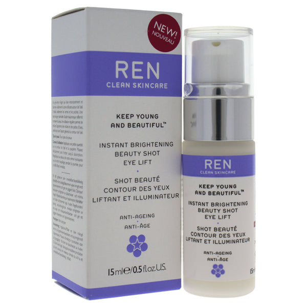 REN Keep Young and Beautiful Instant Brightening Beauty Shot Eye Lift by REN for Women - 0.5 oz Serum