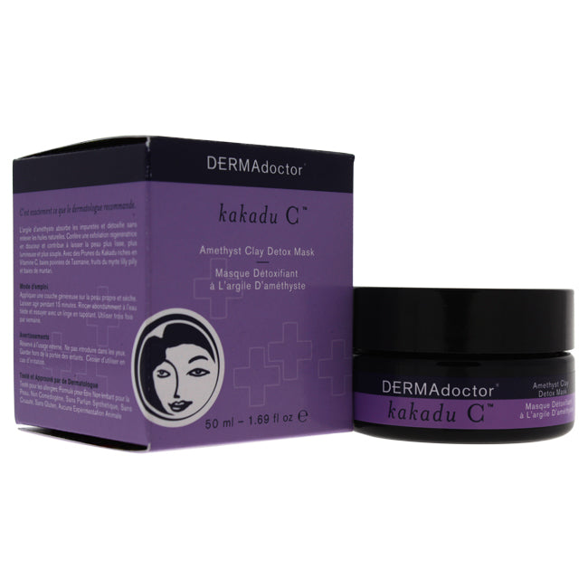 DERMAdoctor Kakadu C Amethyst Clay Detox Mask by DERMAdoctor for Women - 1.69 oz Mask