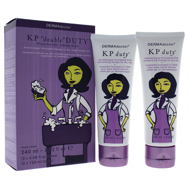 DERMAdoctor KP Double Duty Dermatologist AHA Moisturizing Therapy by DERMAdoctor for Women - 2 x 8.12 oz Moisturizer