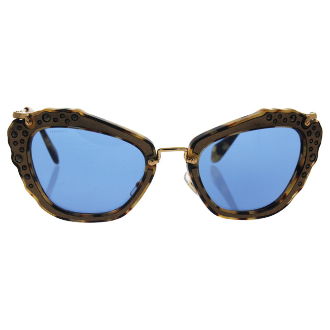 Miu Miu Miu Miu MU 04Q DHF-0A2 - Gold Marble/Blue by Miu Miu for Women - 55-24-140 mm Sunglasses