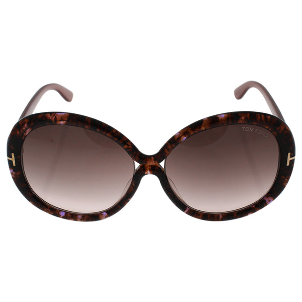 Tom Ford Tom Ford FT388 50F Gisella - Brown Marble/Brown Gradient by Tom Ford for Women - 58-15-140 mm Sunglasses