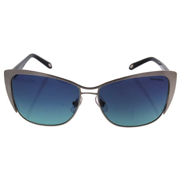 Tiffany and Co. Tiffany TF 3050 6076/9S - Brushed Silver/Azure Gradient Blue by Tiffany and Co. for Women - 58-14-140 mm Sunglasses