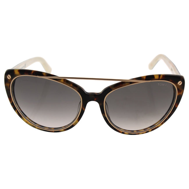 Tom Ford Tom Ford FT0384 Edita 56B - Havana/Smoke Gradient by Tom Ford for Women - 58-18-140 mm Sunglasses