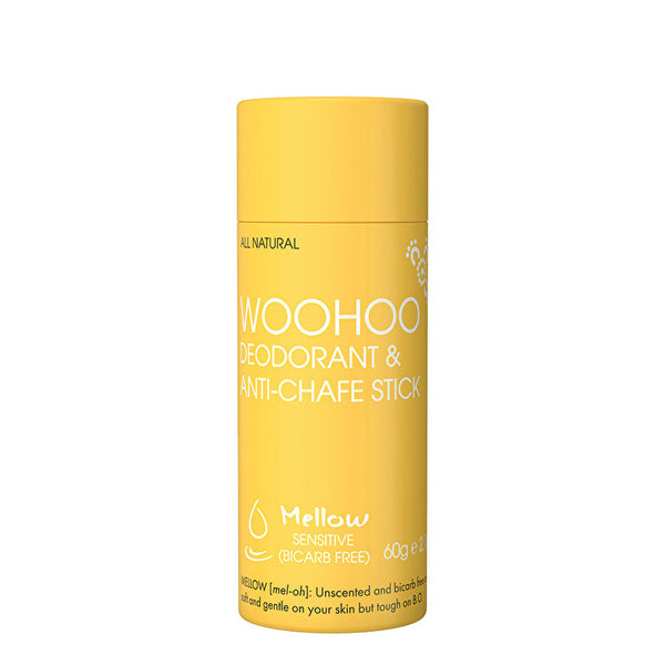 Woohoo Body Deodorant & Anti-Chafe Stick Mellow - Sensitive (Bicarb Free) 60g