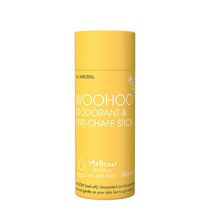 Woohoo Body Deodorant & Anti-Chafe Stick Mellow - Sensitive (Bicarb Free) 60g