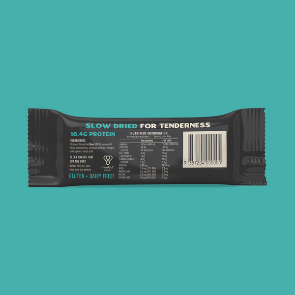Chief Nutrition Chief Grass Fed Beef Bar - Traditional Beef 40g