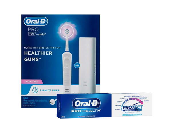 Oral B Power Brush & Toothpaste Duo