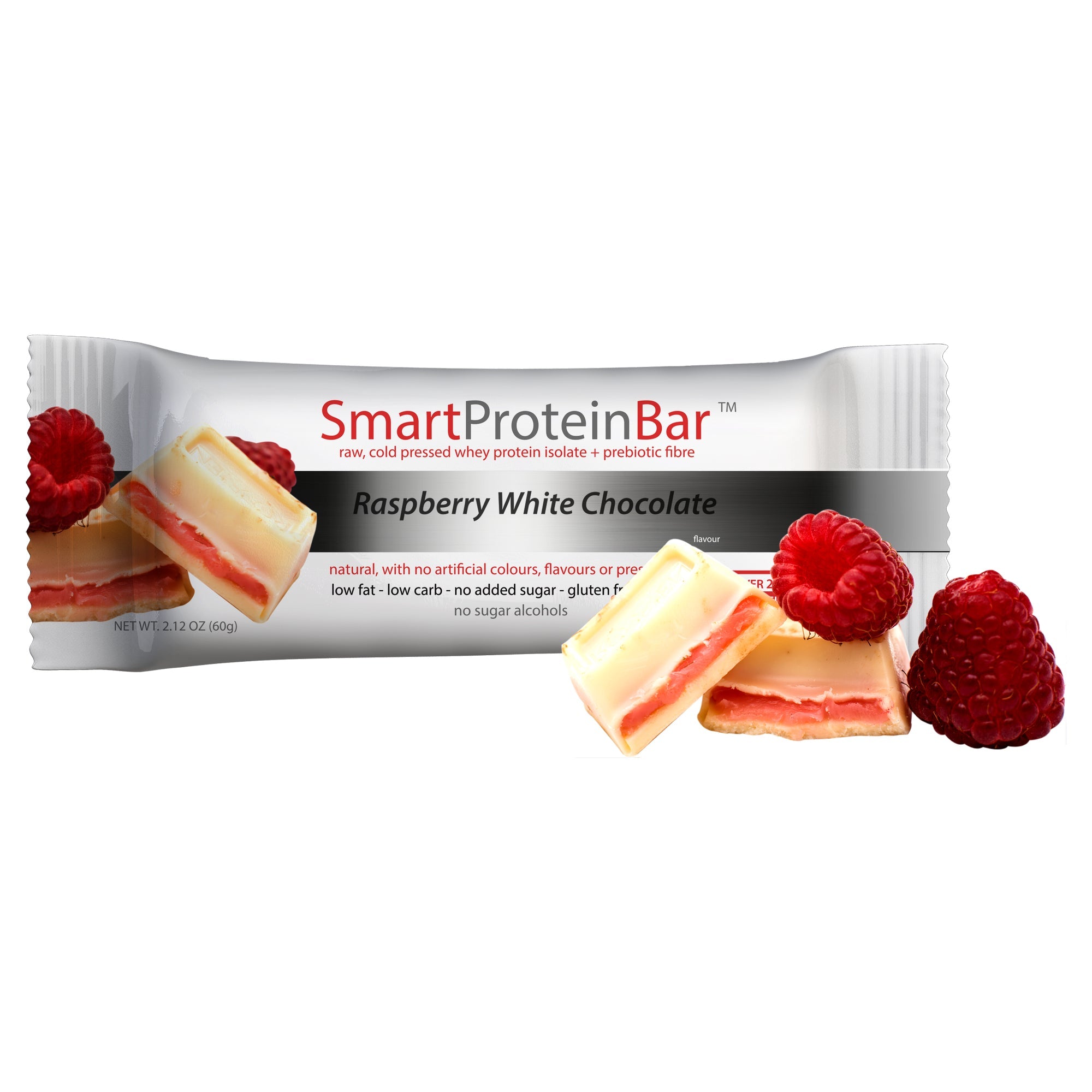 Protien Raspberry Sandwich Smart Protein Raspberry White Chocolate Bar 60g x 12 – Fresh Beauty Co.