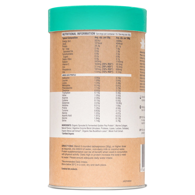 Amazonia Protein Collagen Plus Vanilla Maple 450g